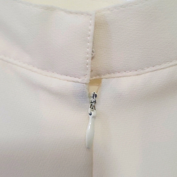 Unlined full length Ivory pencil skirt - Picture 5 of 7